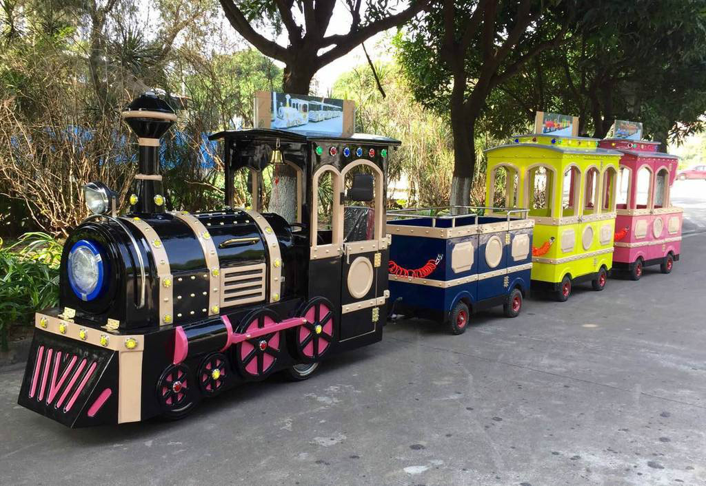黑河景区广商场无轨观光小火车电动儿童游乐设备小火车可坐人户外玩具